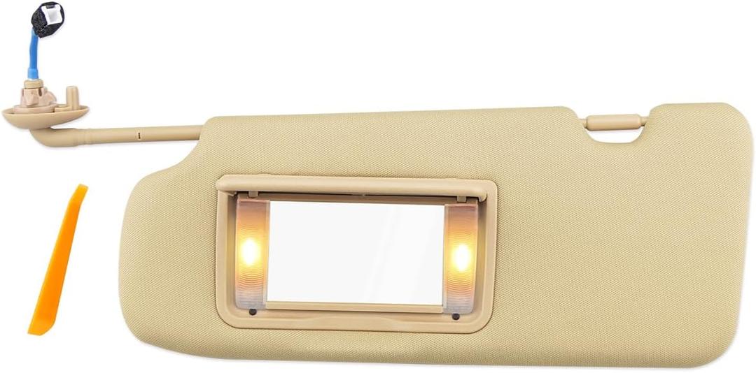Left Driver Side Sun Visor Fit for Honda CRV CR-V2017 2018 2019 2020 2021 2022, Replace 83280-TLA-A12ZB Beige