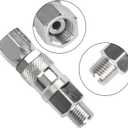 2 x DUSICHIN Airless Spray Gun Swivel Joint 1/4-Inch 360 Degrees Rotate High Pressure Spray Gun Hose Stainless Steel Swivel Joint Connector Accessories for Graco Paint Sprayers Hose DUS0181