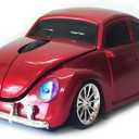 Car Mouse for Computer, Cool and Cute Car-Shaped Mouse, Wireless 2.4Ghz Optical Mice for Laptop PC Mac (Red)