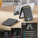 ESR for MagSafe Wallet with Stand, RFID Blocking, MagSafe Ring Included, 5 Cards Holder for Phone Case, Slim Magnetic Wallet for iPhone 17e/17/16/15/14/13/12 (Not for mini), Selected Samsung, Black
