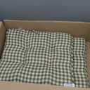 Klear Vu Porch Rocking Chair Cushion Set for Indoor and Outdoor Use, Assembled in The USA, Easy to Clean Stylish Seat and Back Pads with Fabric Ties, 20" x 17" x 2", Gingham Pine