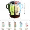 Water Bottle Organizer for Cabinet for Stanley 40 oz Rotatable Tumbler 0rganizer with 6 SlotsVertical Bottle Holder for Home Countertop for Stanley & Others' Large Tumbler Organization