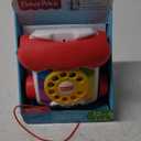 Fisher-Price Toddler Pull Toy Chatter Telephone Pretend Phone with Rotary Dial and Wheels for Walking Play Ages 1+ years