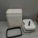 2 Pack 2.7 Gal Bathroom Trash Can with Lid, Automatic Trash Can Small Smart Garbage Can Touchless, Slim Motion Sensor Waterproof Plastic Trash Bins for Bedroom Office Kitchen Toilet (White)