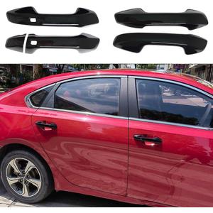 AOKIO Door Handle Cover Trim Compatible with 2019 2020 2021 2022 2023 2024 Kia Forte Accessories (Glossy Black)