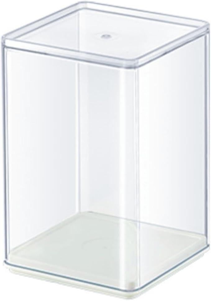 Clear Figure Display Case 3x3x4.5 inch Small Acrylic Figurine Storage Box Showcase for Collectibles Minifigure Mini Dolls Toys Organizer 2 Pack