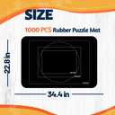 Pohxev Jigsaw Puzzle Mat Roll Up, Portable Saver Pad 34.6” x 22.8” Up to 1000 Pieces, Puzzles Matt Rollup with Non-Slip Rubber Bottom & Smooth Top. (6 Puzzle Sorting Trays & 1 Storage Bag), 300-1000 Pieces