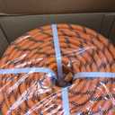 Double Braided Arborist Rigging Rope - 3/4 in X 220 ft 24 Strands Rappelling Outdoor Pulling Heavy Duty Polyester Bull Rope for Swing Tree Work Camping Rescue Hiking Logging - Orange