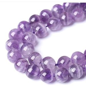 HERZWILD 180Pcs Natural Amethyst Gemstone Beads Energy Healing Crystal Stone Round Loose Gemstone Stone Beads for Jewelry Making, DIY Bracelets Necklaces (Amethyst-6mm)