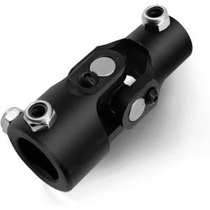 Ovabeyna 3/4" -36 Spline x 1" DD Black Steering Universal Joint Single U Joint Shaft,Total Length: 96mm (3-3/4")