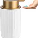 Soap Liquid Dispenser Ceramic with Easy-to-Press Pump Hand Liquid Dispenser (Can't Foam) for Shampoo Bathroom Countertop 13.5 oz