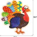 Fancy Land 50 Pcs Thanksgiving Paper Plates Kids 10 x 9 Inches Turkey Plates Disposable Dessert Dinner Heavy Duty Thanksgiving Party Supplies Dinnerware Bulk Retro