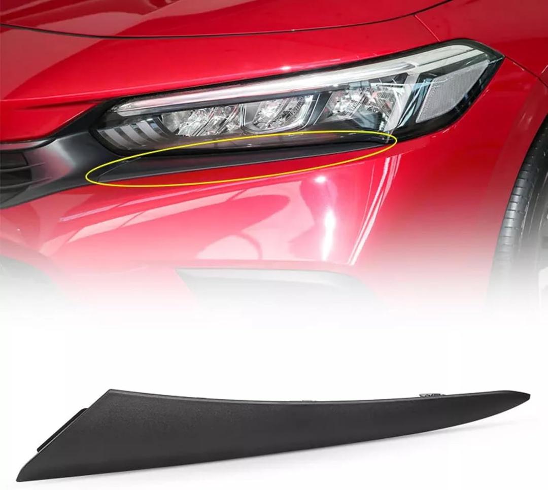 Front Left Headlight Eyelid Molding Trim Strip for Honda Civic 2022-2023#71207-T31-H01