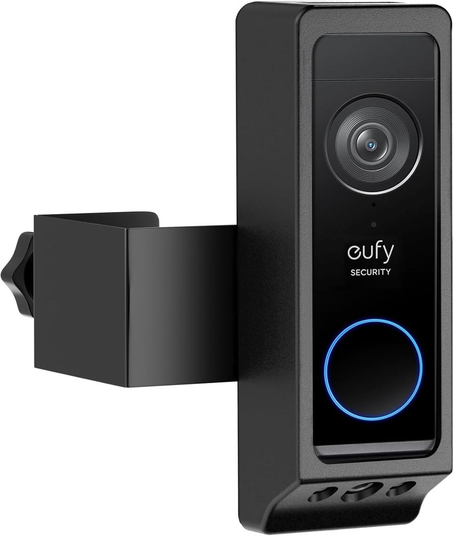 Anti-Theft Video Doorbell Mount for Eufy Doorbell E340/Wyze Duo Cam Doorbell, No-Drill Adjustable Mounting Bracket for Eufy E340, Apartment Door Camera Mount for Wyze Doorbell for Home Rentals Room