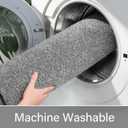 LOCHAS Bathroom Rug Runner 24x70 Inch, Soft Thick Absorbent Microfiber Bath Rugs for Bathroom, Machine Washable, Shaggy Plush Non Slip Bath Mat for Tub, Shower Floor, Quick Dry Mats, Grey
