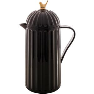 WOLFF - Bird Thermal Coffee Carafe - Hot or Cold Drinks, Plastic Exterior and Glass Insulation Lining Flask Coffee Dispenser, Thermal Bottle for Beverages, Tea and Water Pitcher- Black, 34floz/1L