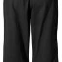 Kids Renaissance Ankle Banded Pirate Pants Medieval Viking Lace Up Tapered Trousers Halloween Costume (Black, XL)