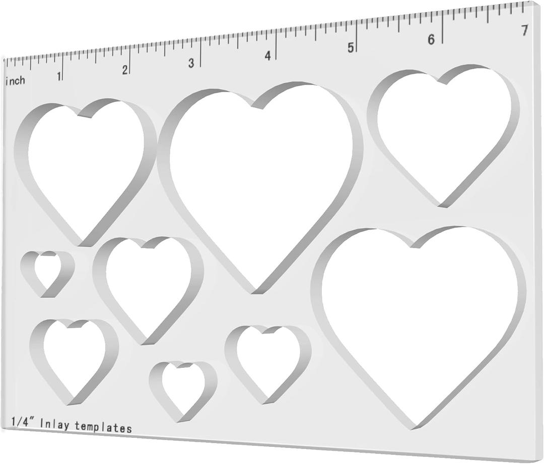 9 in 1 Router Templates for Woodworking Router Jig Template Heart Inlay Templates Decorative Templates