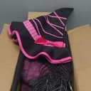 Spooktacular Creations Halloween Witch Costume Kids, Light Up Witch Dress with Hat and Broom for Girls, Toddlers Bat Outfit Set for Halloween Costumes Role Play Parties, Pink (Medium(8-10 yrs))