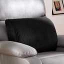 HIGOGOGO Lumbar Support Pillow for Recliner Chair/Accent Chair/Couch, Large Memory Foam Back Support Cushion for Elderly, Recliner Cushions for Back Rest, Pain Relief, Reading, Washable Cover, Black