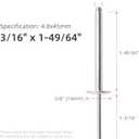 30Pcs Large Flange Extra Long Blind Rivets, Extended Length, Aluminium Large Head Steel Shank Mandrel Long-Shaft Pop Rivets (3/16"x1-49/64")