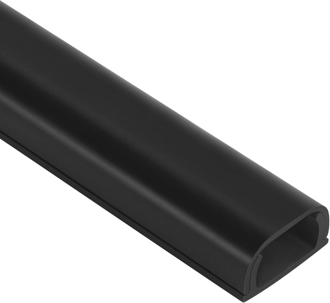 ZhiYo Wire Covers for 2 Cords, 68in Cord Hider on Wall Mounted, Black Cord Cover Kit, Cable Cover Paintable, Cable Concealer for Extension Cord/Ethernet Cable/Speaker Wire Hider, 4xL17in W0.7in H0.4in (Medium)