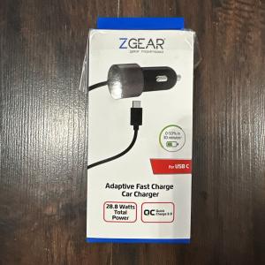 Zgear 2.4A CAR Charger Type C W/Quick 3