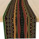 Traditional African Tribal Table Runner, African Table Runner Decor for Dinning Room Kitchen Home Vintage Pattern Table Runner Decorations for Holiday Party, Housewarming Gifts for Ideas, 13X72Inches