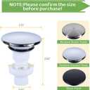 Replacement for Pfister 972098A Push-Seal Drain Assembly - Polished Chrome Drain Plug - Genuine Replacement Part