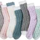 Chalier Womens Winter Fuzzy Socks Cozy Fluffy Sock Warm Fuzzy Christmas Socks for Women (Blue)