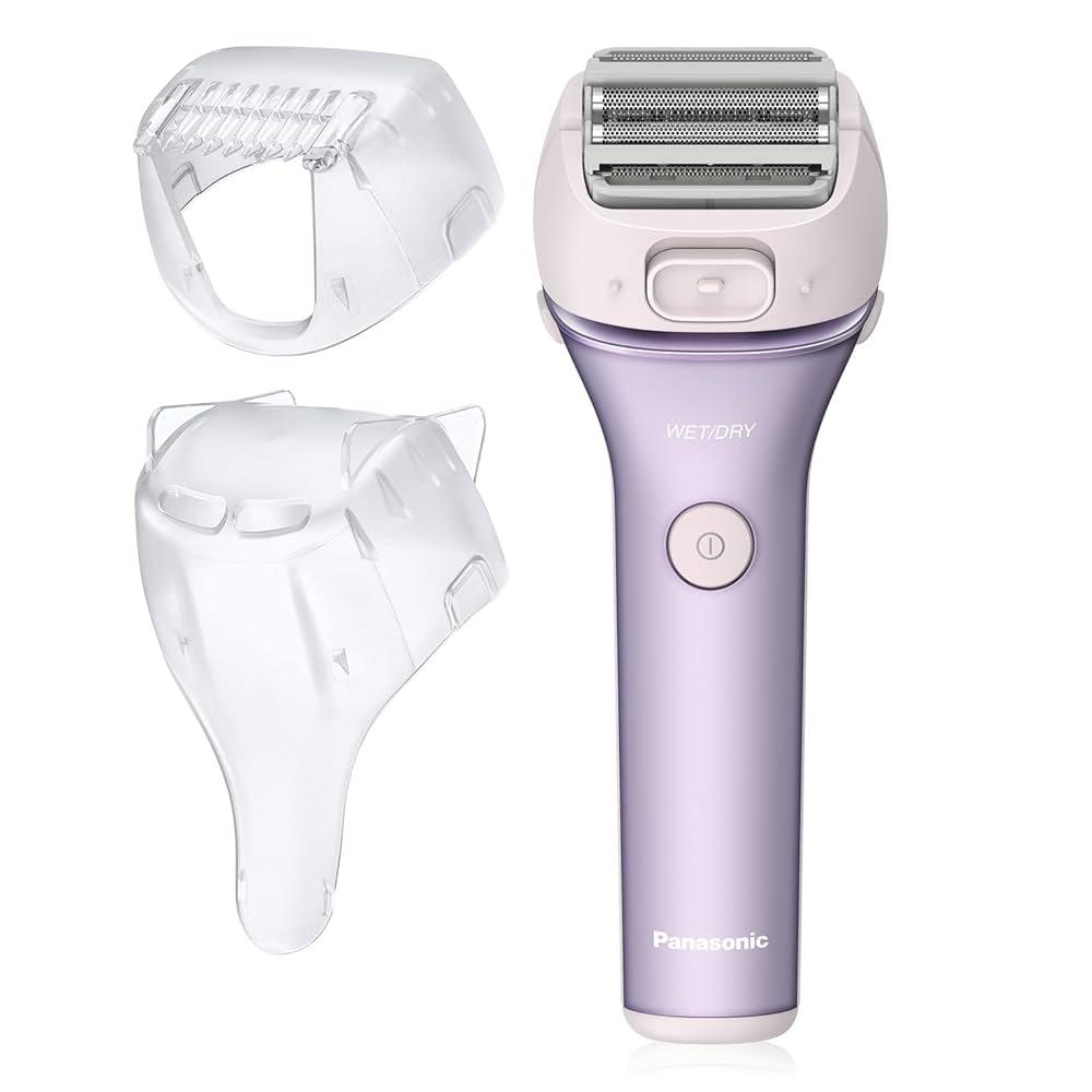 Panasonic Electric Razor for Women, Cordless 3-Blade Shaver with Pop-Up Trimmer, Wet Dry Operation - ES-AWL6AG