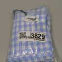Women's Retro Plaid Smocked Dress Spaghetti Strap Flounce Long Dress Small