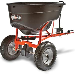 Agri-Fab 45-0463 130 lb. Tow-Behind Lawn & Garden Broadcast Spreader for Seed,Fertilizer,Salt,Ice Melt; Easy to use Flow Control from Seat of Riding Lawn Mower