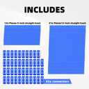 K TOMOTO 40FT Replacement Track Set Builder Pieces, Compatible with 1:64 Diecast Cars, 86-Piece Straight Track Set, Connectors Included, 40 Feet of Track(Blue)