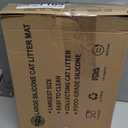 XXL Silicone Cat Litter Mat, 40"x30"(100cmx75cm) Extra Litter Box Mat for Floors, Non-Slip Litter Trapping Mat to Prevent Tracking, Easy to Clean Kitty Litter Catcher Mat, Durable, Black