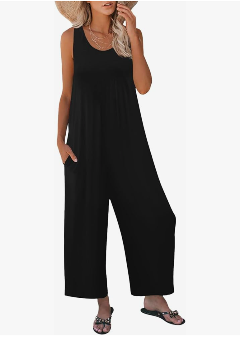 Jumpsuits for Women Casual Summer Outfits Sleeveless Tank Jumpsuit Romper Long Pants Overalls with Pockets 2026 XL