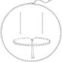 Luxval Tennis Necklace 14K Gold Plated Rhinestone Butterfly Choker Necklaces for women Dainty Zirconia Cut Faux Diamond chain 3mm