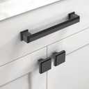 Asidrama 10 Pack 5 Inch(128mm) Matte Black Kitchen Cabinet Handles Cabinet Pulls Kitchen Cabinet Hardware for Cupboard Drawer Pulls
