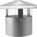 Semetall 6 Inch Round Chimney Cap,6 Inch Tapered Top Chimney Cap with Screen,Chimney Cap with Fastening Device for Stovepipe Finial,Stainless Steel