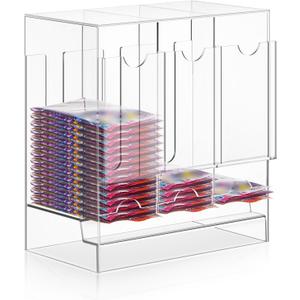 1 Pcs Acrylic Booster Pack Dispenser, Card Dispenser Storage and Organizer, for Trading Card, Booster Packs, Sports & More (3 Slots)