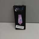 Alizeal Mens 3.15inches Rose Flower Pattern Tie with Floral Printed Pocket Square Set (145-Pink+Light Blue)