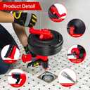 Drain Snake Hair Drain Clog Remover,SEVVETROOL Plumbing Drain Auger Snake Drill Attachment Toilet Snake Auger for Bathroom Kitchen Tub Shower Drain Clog Remover with Gloves(33ft/10M)