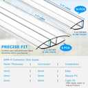 20 Pack Polycarbonate Connectors for 6 MM Panels - 6 PCS 4FT H-Channel & 14PCS 2FT U-Trim Edge Trims, Heavy Duty Panel Joiners for Greenhouse, Patio and Roof Panels