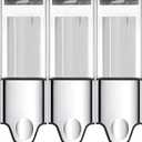 3-in-1 Quadrate Dispensers for The Shower,Shower soap Dispenser,Conditioner Dispenser, Shampoo Dispenser,No Drilled Wall Mounted Distributor,Hotel,Bathroom,Home (Triple, Colorless)
