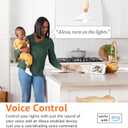 Amazon Basics Smart A19 LED Light Bulb, Dimmable Soft White (2700K), 9W (60W Equivalent), 800LM, Energy Efficient, Works with Alexa Only, 2.4 GHz Wi-Fi, No Hub Required, 4-Pack