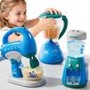 PEADUCK 3-in-1 Play Kitchen Appliances Set for Kids, Pretend Play Toys with Blender, Mixers, Water Dispenser, Realistic Sounds & Light, Birthday Gifts for 3-8 Year Old Girl