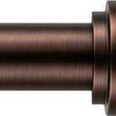 Curtain Rods for Windows 18-45 Inch,Adjustable Length 1 Inch Diameter Heavy Duty Curtain Rod for Bedroom/Kitchen/Dorm/Apartment/Door (Brushed Crimson Black)