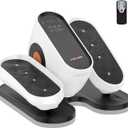 Under Desk Elliptical Machine, Electric Ellipse Leg Exerciser as Seen on Tv for Seniors with 12 Adjustable, Portable Quiet Elliptical Machine, Seated Pedal Exerciser with Remote Control (White)