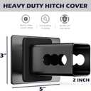 Heavy American Flag Metal Trailer Hitch Covers for 2 inch Receivers,Tow Hitch Covers 2 Inch for Truck Accessories (with 5/8-Inch Pin Diameter Trailer Hitch Lock,Thin Red Line)