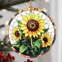 2 x Christmas Ornaments, Sunflower Ornament, Christmas Tree Ornaments, Xmas Decorations, Holiday Decorations, Gifts for Sunflower Lovers, Holiday Party Gifts, and Xmas Gift Ideas
